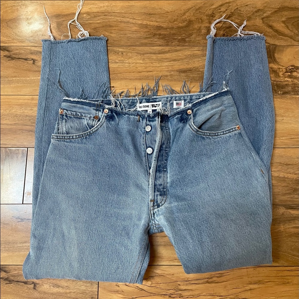 low waisted redone levi jeans